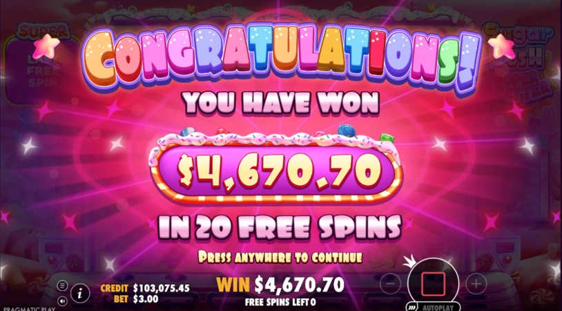 Sugar Rush Super Scatter Slot Big Win