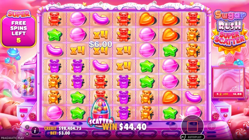 Sugar Rush Super Scatter Slot Wilds